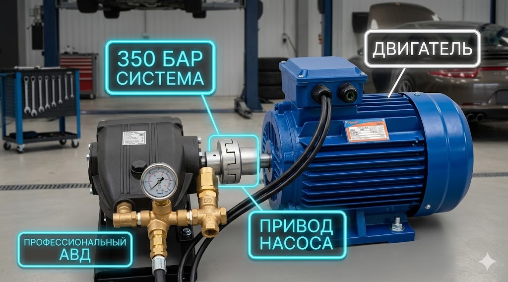 Мойка высокого давления Hawk 350 бар для детейлинга и удаления ржавчины (Заказ № ЦБ-2268) Моечное оборудование под ключ Мойка высокого давления Hawk 350 бар для детейлинга и удаления ржавчины (Заказ № ЦБ-2268)