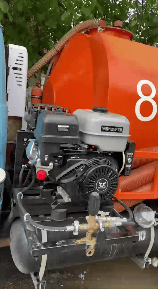 Бензиновая гидродинамическая установка 200 бар для ассенизаторов (ДВС)