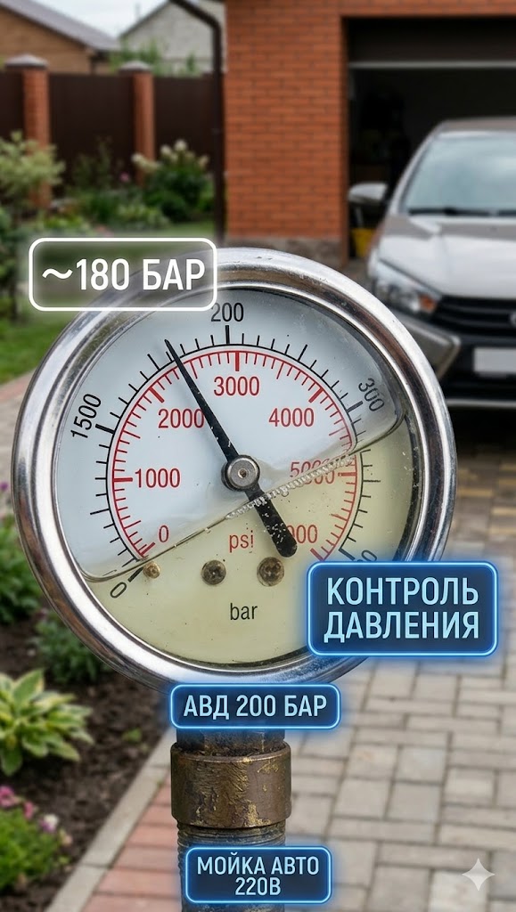 Мобильный аппарат высокого давления 200 бар (220 Вольт) для дома и дачи