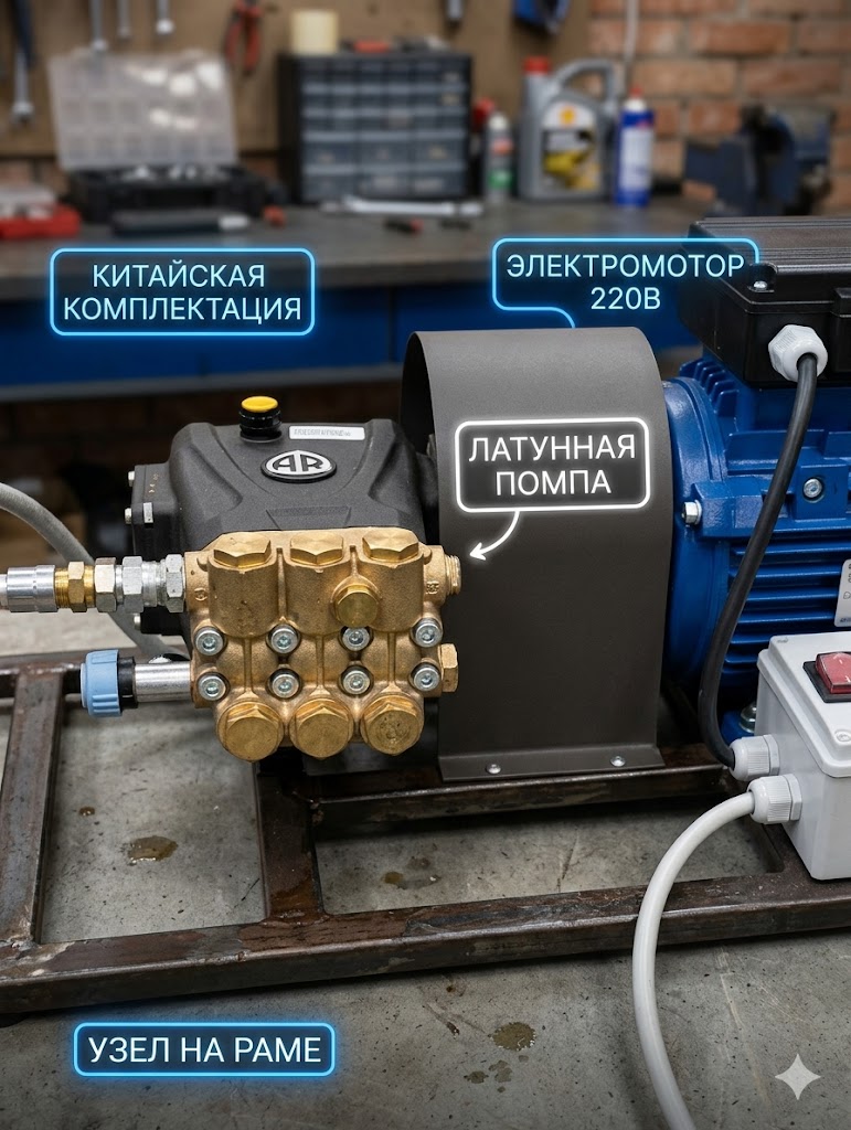 Мобильный аппарат высокого давления 200 бар (220 Вольт) для дома и дачи Моечное оборудование под ключ 3 Мобильный аппарат высокого давления 200 бар (220 Вольт) для дома и дачи 3