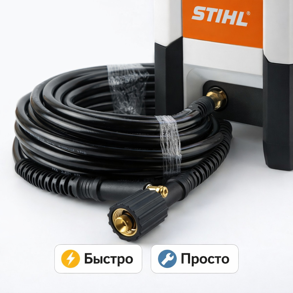 🧵🚿 Шланг 15 м ПВХ Г‑Ш для Stihl — PH06‑15