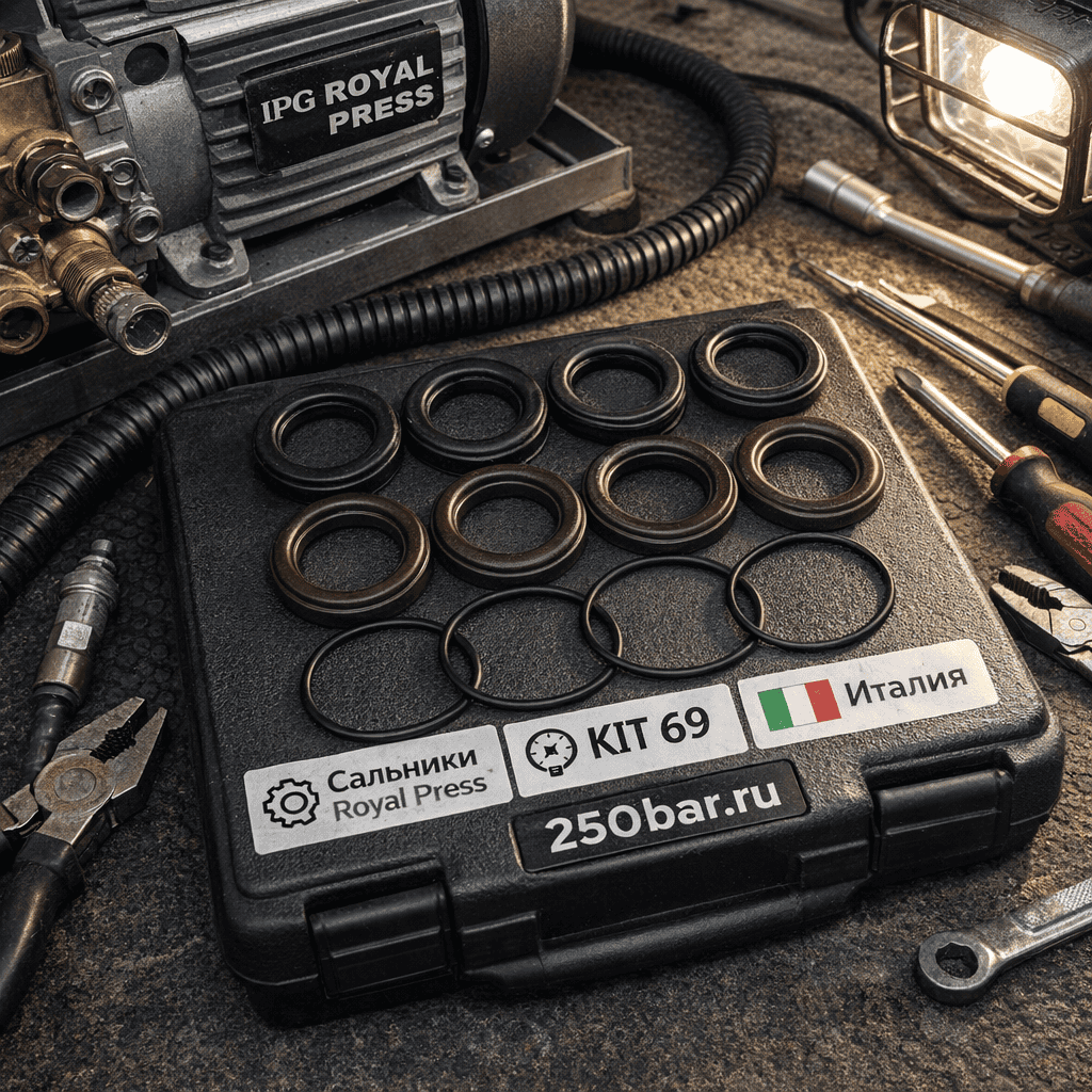 💧🔧 Сальники водяные IPG ROYAL PRESS 🇮🇹 — комплект ВД и НД KIT 69
