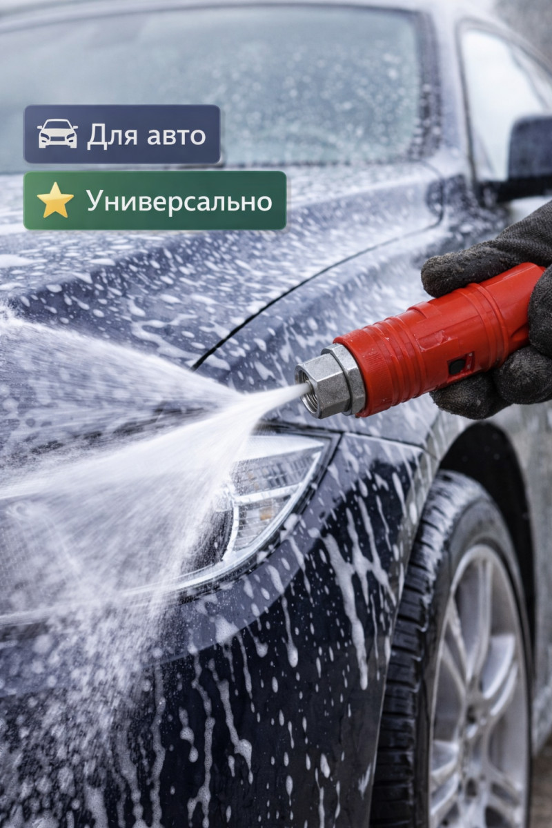 🔴🚿 Комбифорсунка красная (точечная струя – веер) — N1602