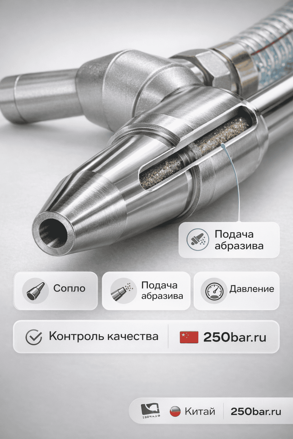 🟫💥 Пескоструйная насадка 500 бар 🇨🇳 — для очистки и снятия ржавчины