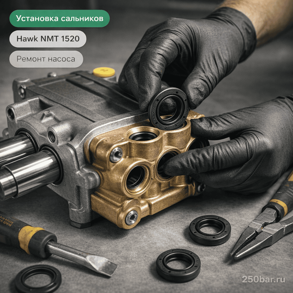 🛢️ Набор масляных сальников для насоса Hawk NMT 1520 — уплотнения картера Маркетплейс высокого давления - 250bar.ru 3 🛢️ Набор масляных сальников для насоса Hawk NMT 1520 — уплотнения картера 3