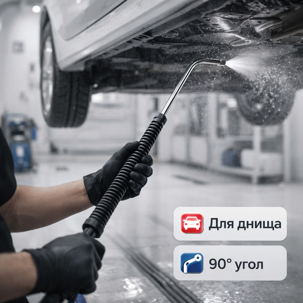 ↪️⚫💦 Копьё 70 см изогнутое 90° для мойки днища — L0203‑70