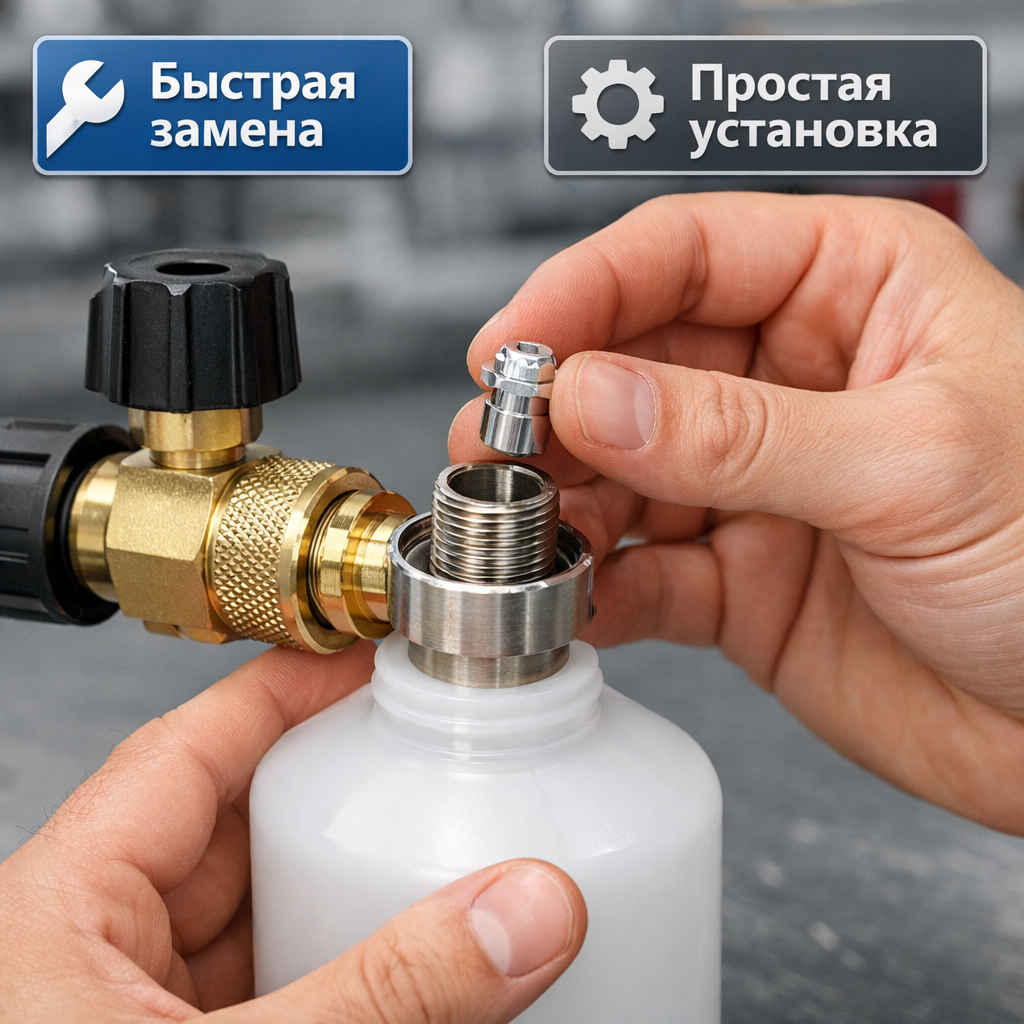 🔧 Форсунка ST‑75 из нержавеющей стали для пенной насадки