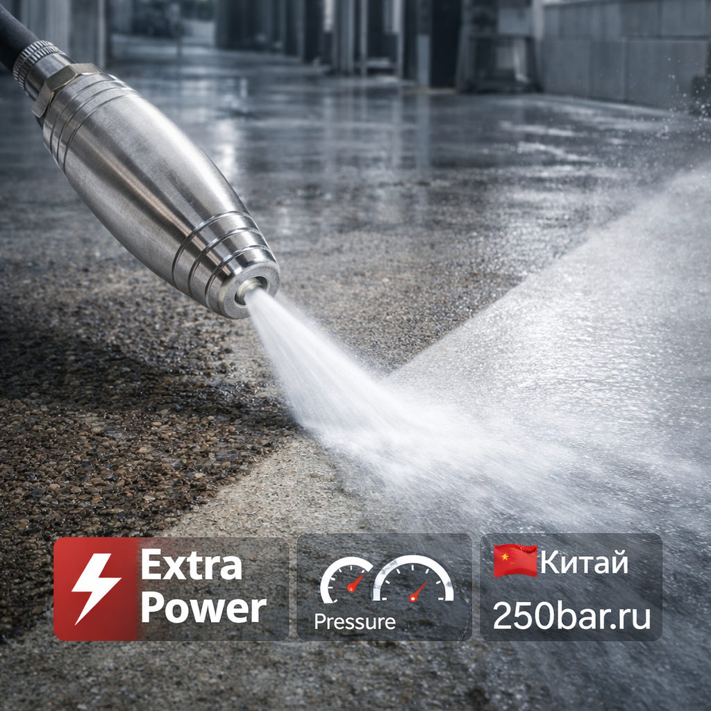 🌀💧 Грязевая фреза 500 бар 🇨🇳 — профессиональная турбонасадка из нержавеющей стали