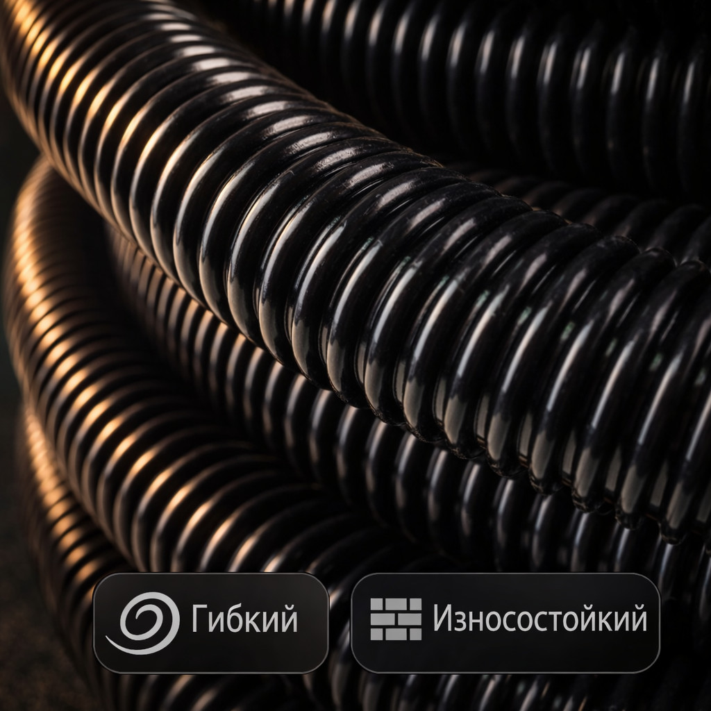 🧹📦 Шланг вакуумный D‑38 мм, бухта 30 м — HOVC38