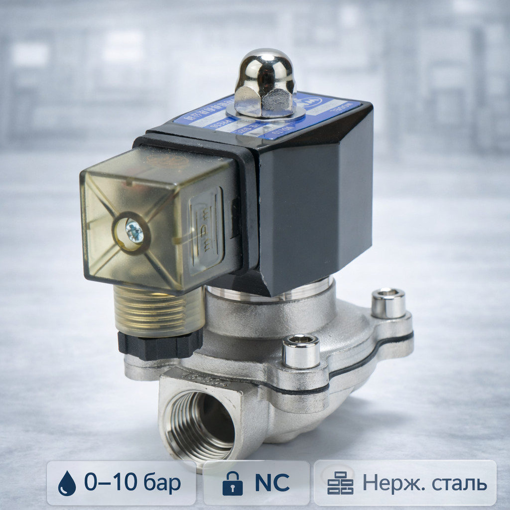 ⚡💧 Соленоидный клапан низкого давления 0–10 бар — SVBNC08S Маркетплейс высокого давления - 250bar.ru ⚡💧 Соленоидный клапан низкого давления 0–10 бар — SVBNC08S