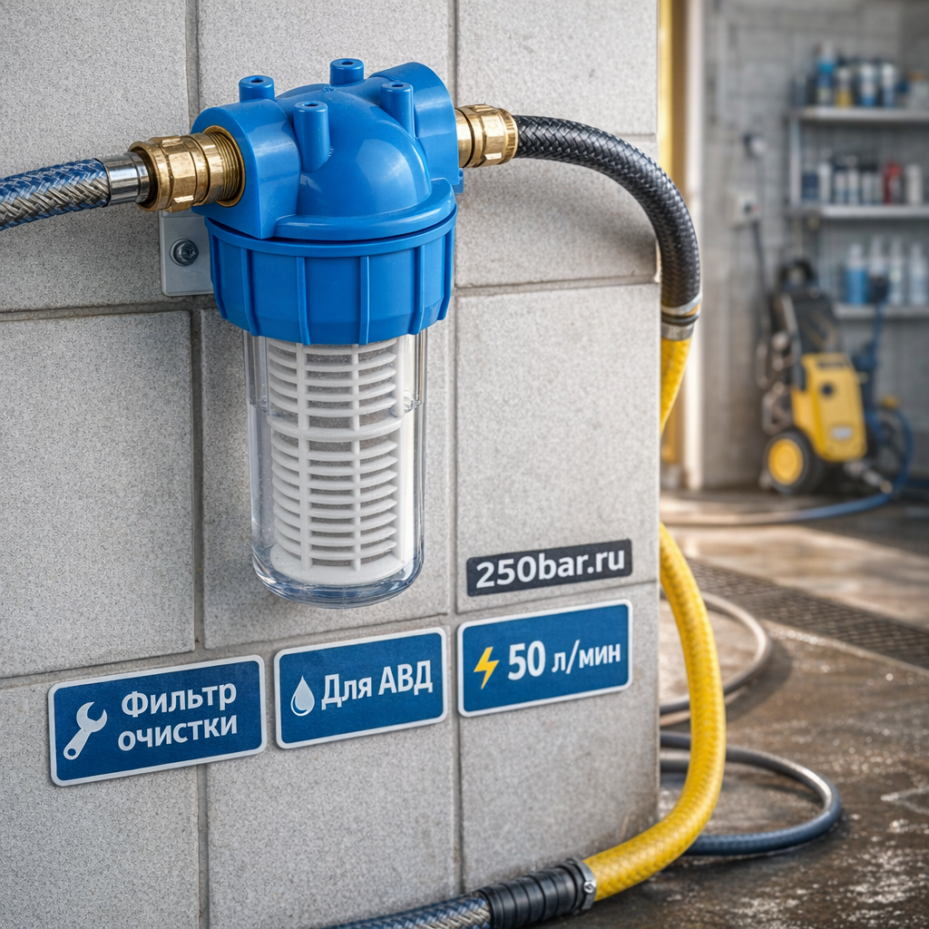 🔧💧 Фильтр очистки воды 150 мкм для автомойки и АВД, 50 л/мин