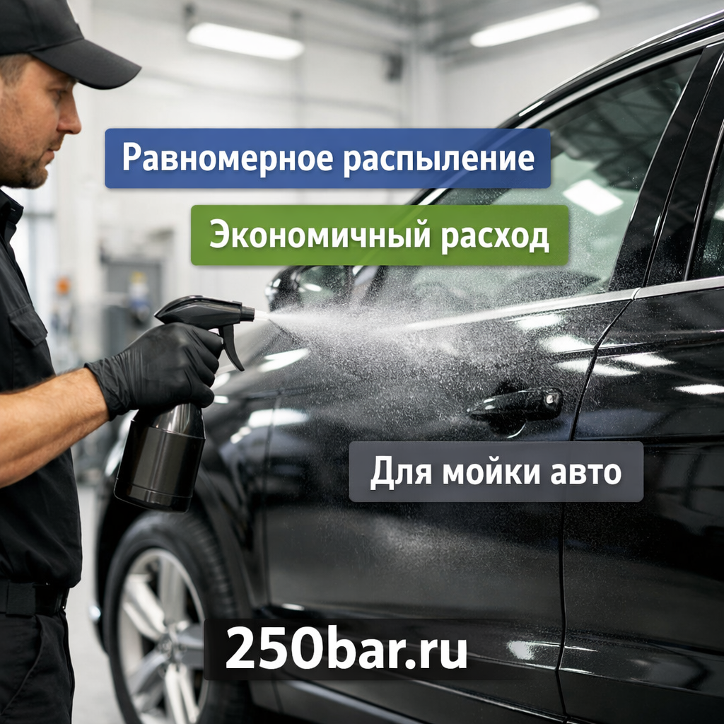 ⚫💦 Триггер‑распылитель 1 л, чёрный — для автомойки и детейлинга