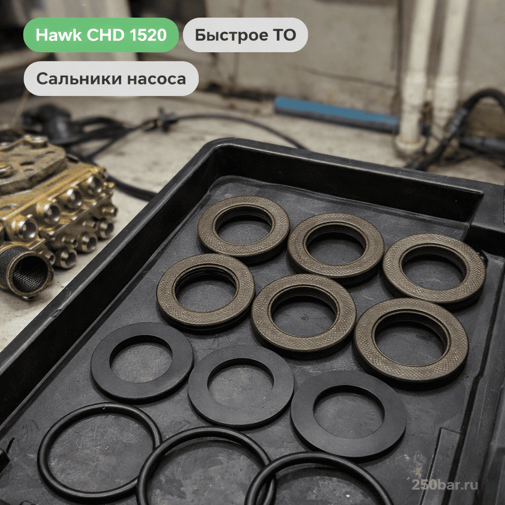 💧 Набор водяных сальников для насоса Hawk CHD 1520 — ВД и НД