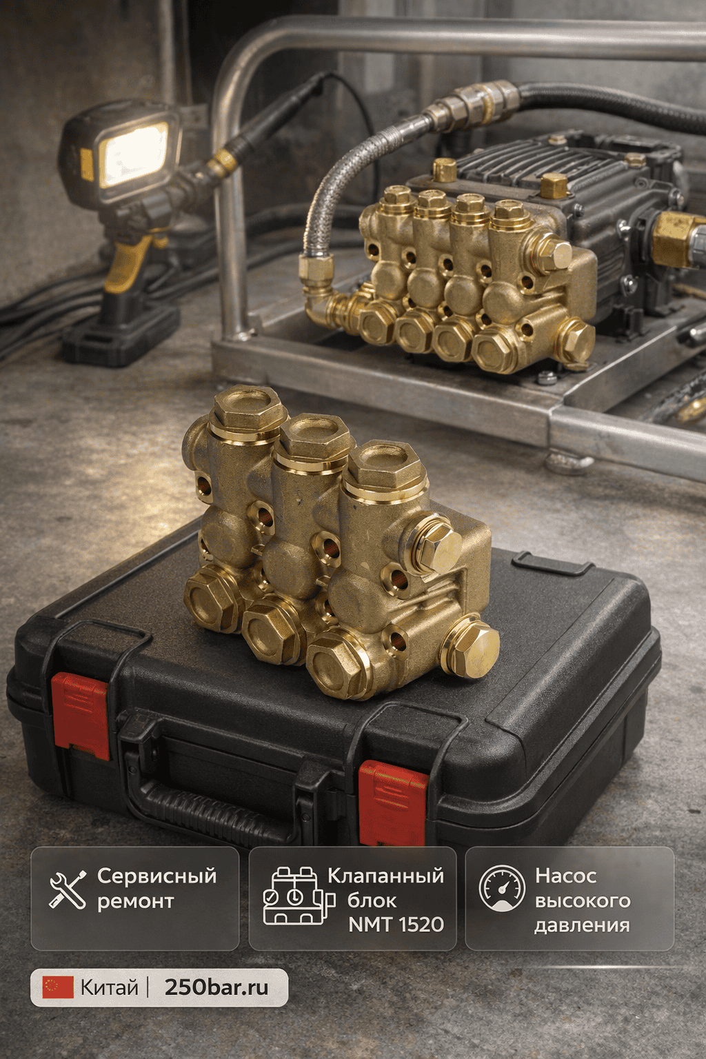 🔩💧 Клапанный блок Hawk NMT 1520 🇨🇳 — в сборе для ремонта насоса