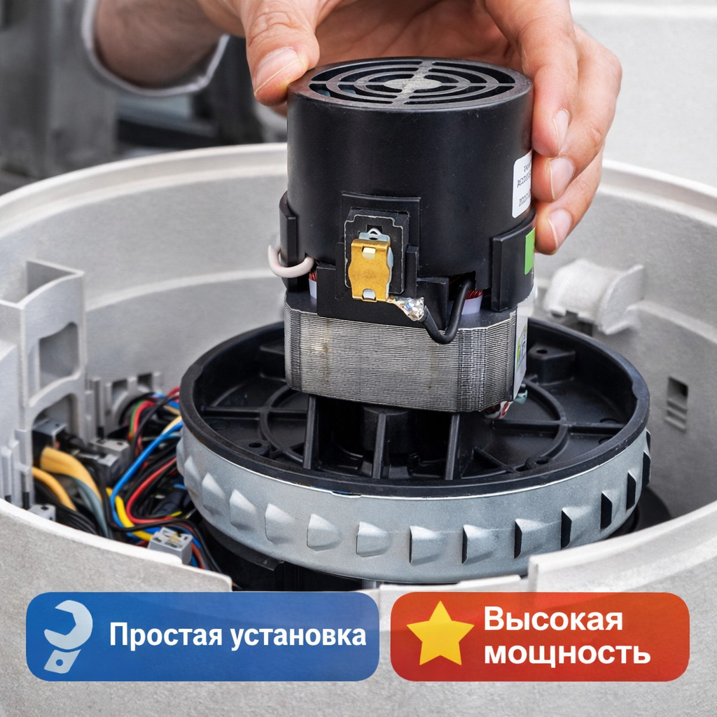 ⚡🌀 Турбина 1400W для китайских пылесосов — V2Z‑P25