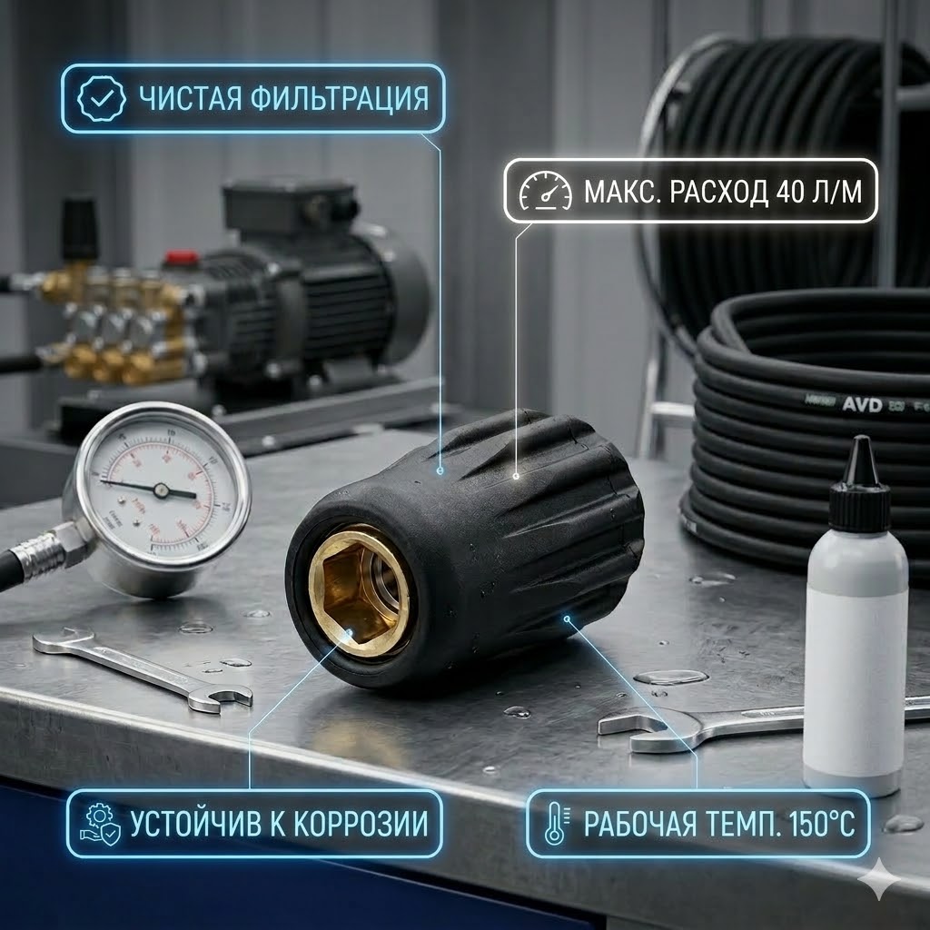 🔩💧 Байонет KW комбинированный 🇨🇳 — латунь и нержавеющая сталь (аналог R+M)