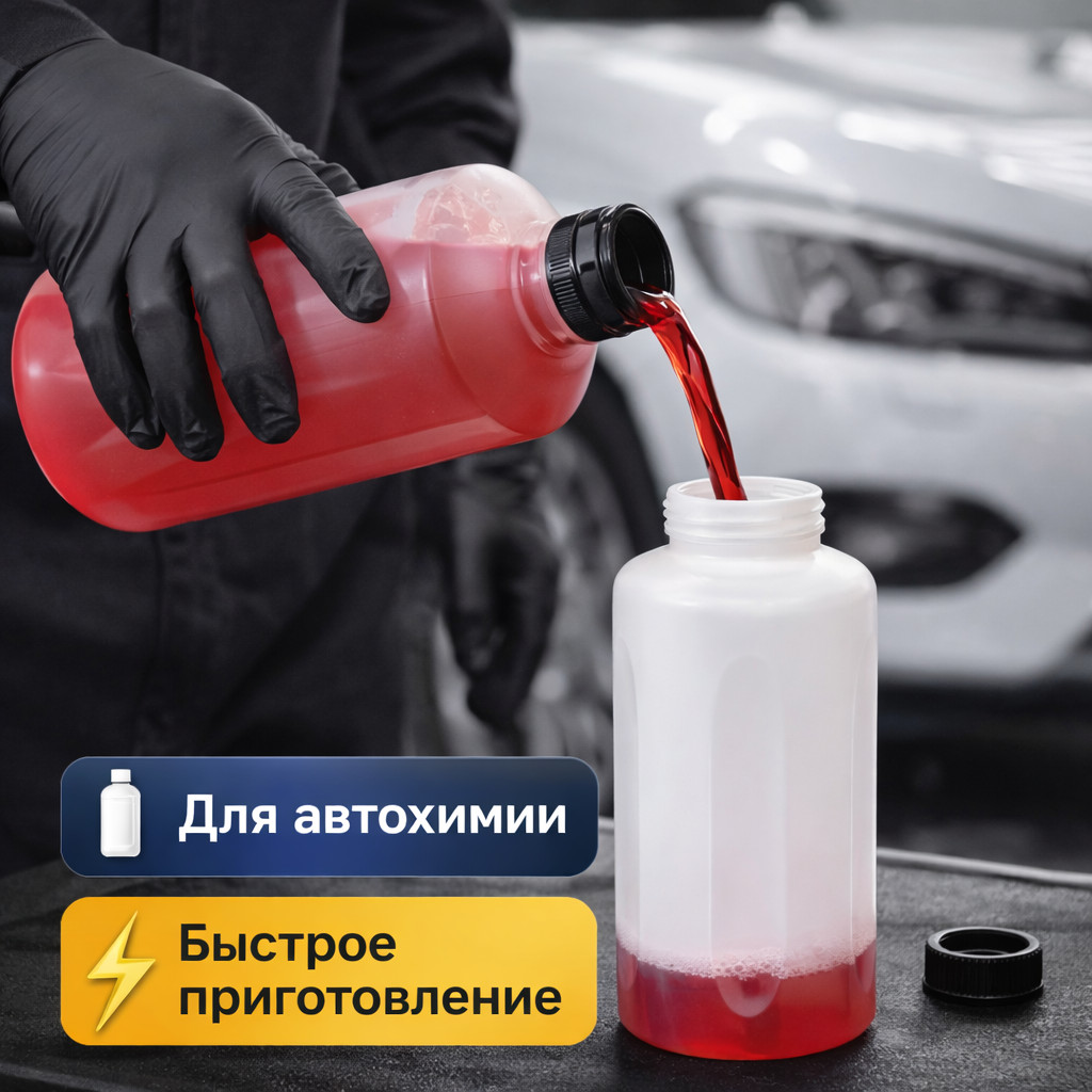 🧴 Бутыль 1 л для пенной насадки — профессиональная бутылка для автомойки