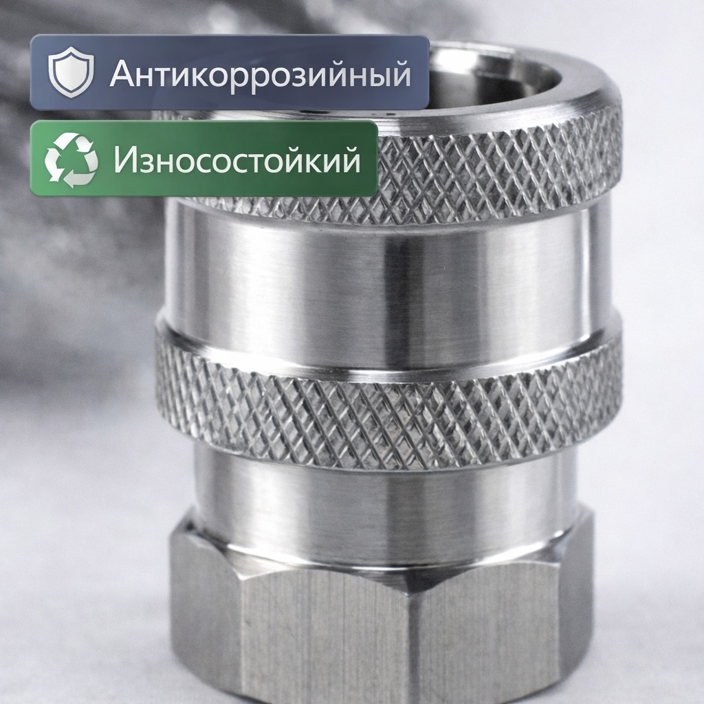 ⚙️🔩 Быстросъём Quick Plug нержавеющая сталь — A02S‑14F