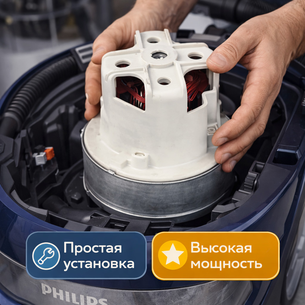 ⚡🧹 Двигатель 1600W для пылесосов Philips — VC07W0232CF