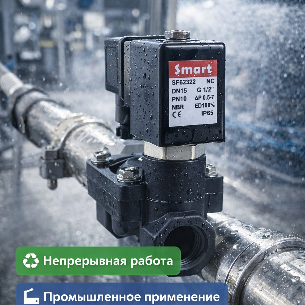 ⚡💧 Электромагнитный соленоидный клапан SMART SF62322‑N 2304