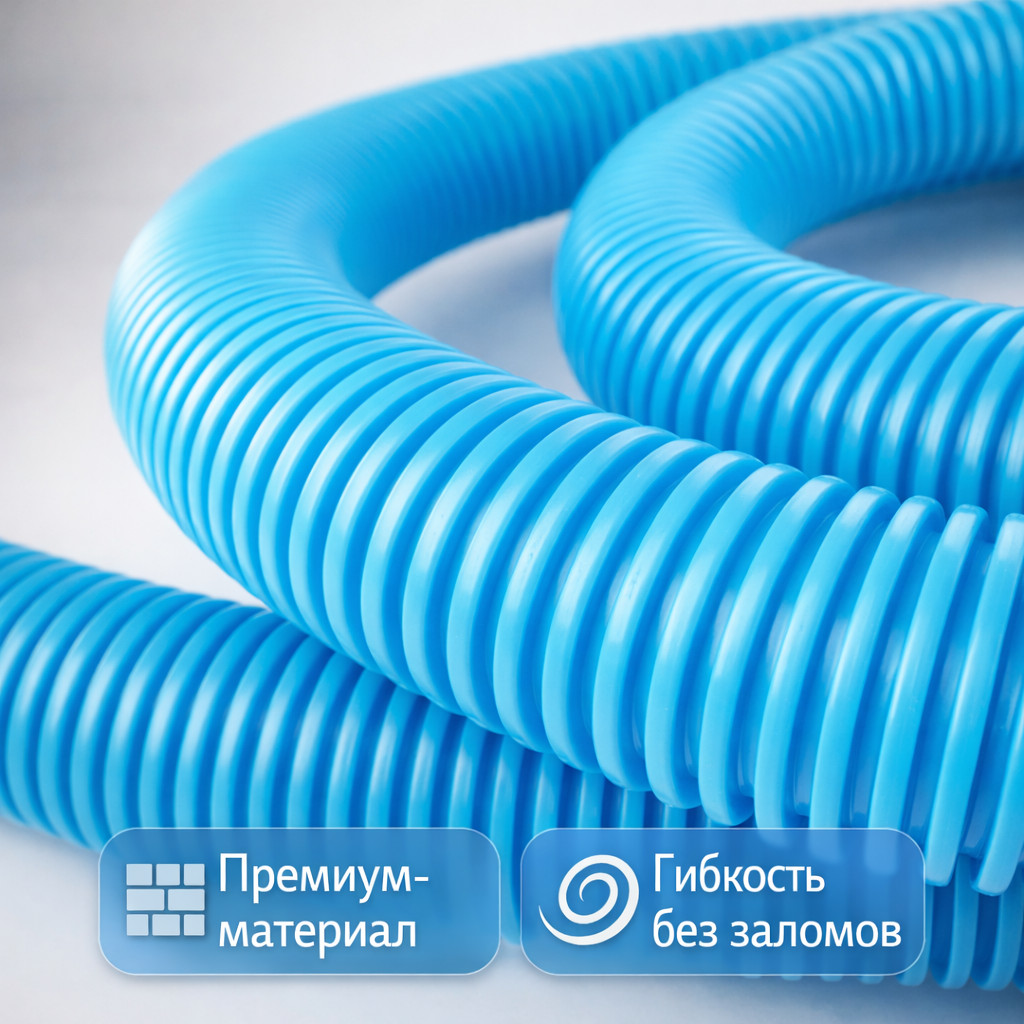 🧹🇩🇪 Шланг вакуумный D‑38 мм, бухта 20 м — R+M (Германия), 26404720