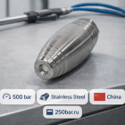 🌀💧 Грязевая фреза 500 бар 🇨🇳 — профессиональная турбонасадка из нержавеющей стали 4