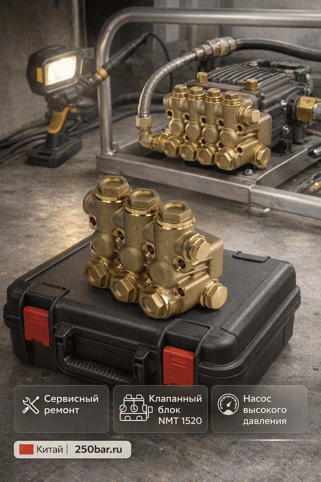 🔩💧 Клапанный блок Hawk NMT 1520 🇨🇳 — в сборе для ремонта насоса