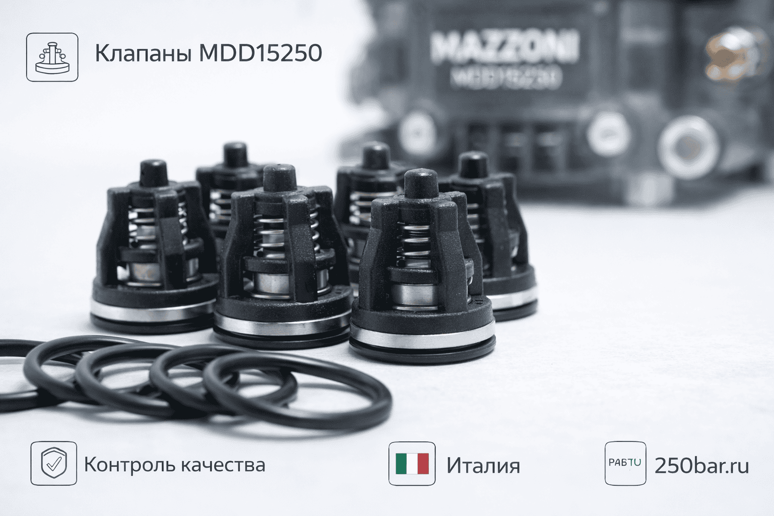 🔩💧 Клапаны Mazzoni MDD15250 🇮🇹 — комплект для стабильного давления насоса