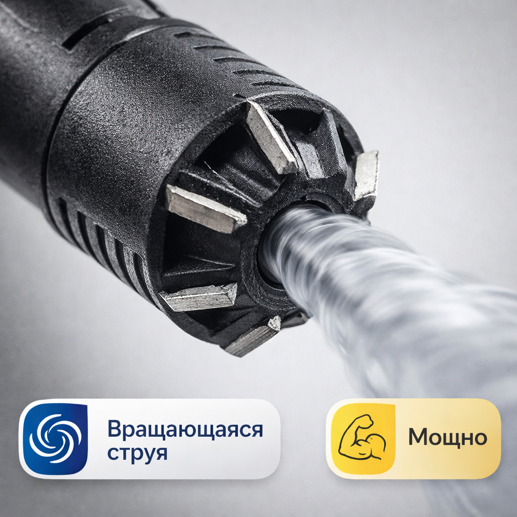 🔄🌀🚿 Копьё фреза + распыление для Karcher — L130301
