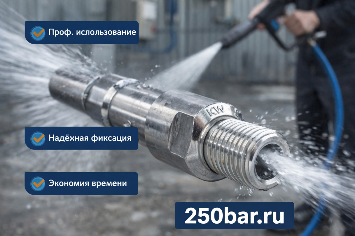 🔩💧 Ниппель KW 1/4M 🇨🇳 — наружный, для быстросъёма