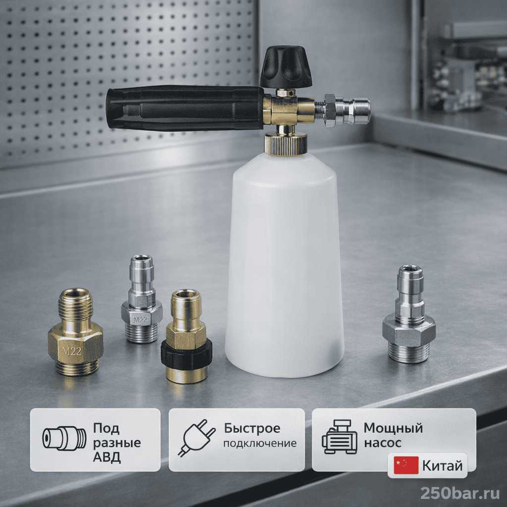 🚗 Пенная насадка S0401 🇨🇳 — густая пена для автомойки и детейлинга