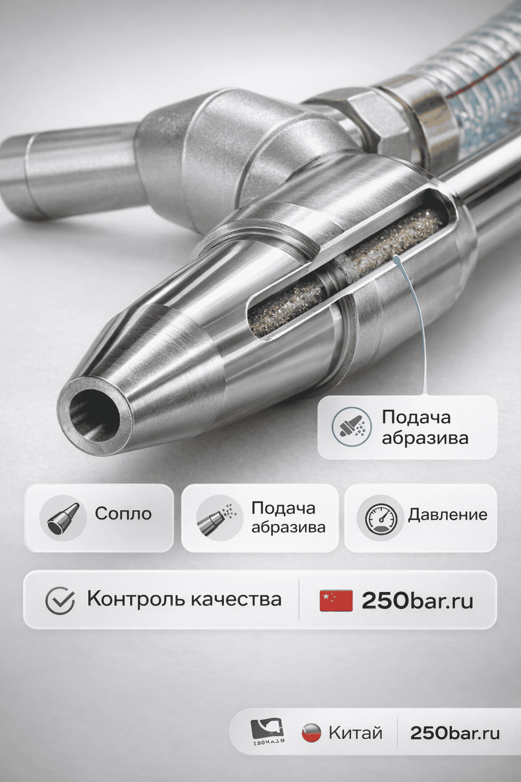 🟫💥 Пескоструйная насадка 500 бар 🇨🇳 — для очистки и снятия ржавчины