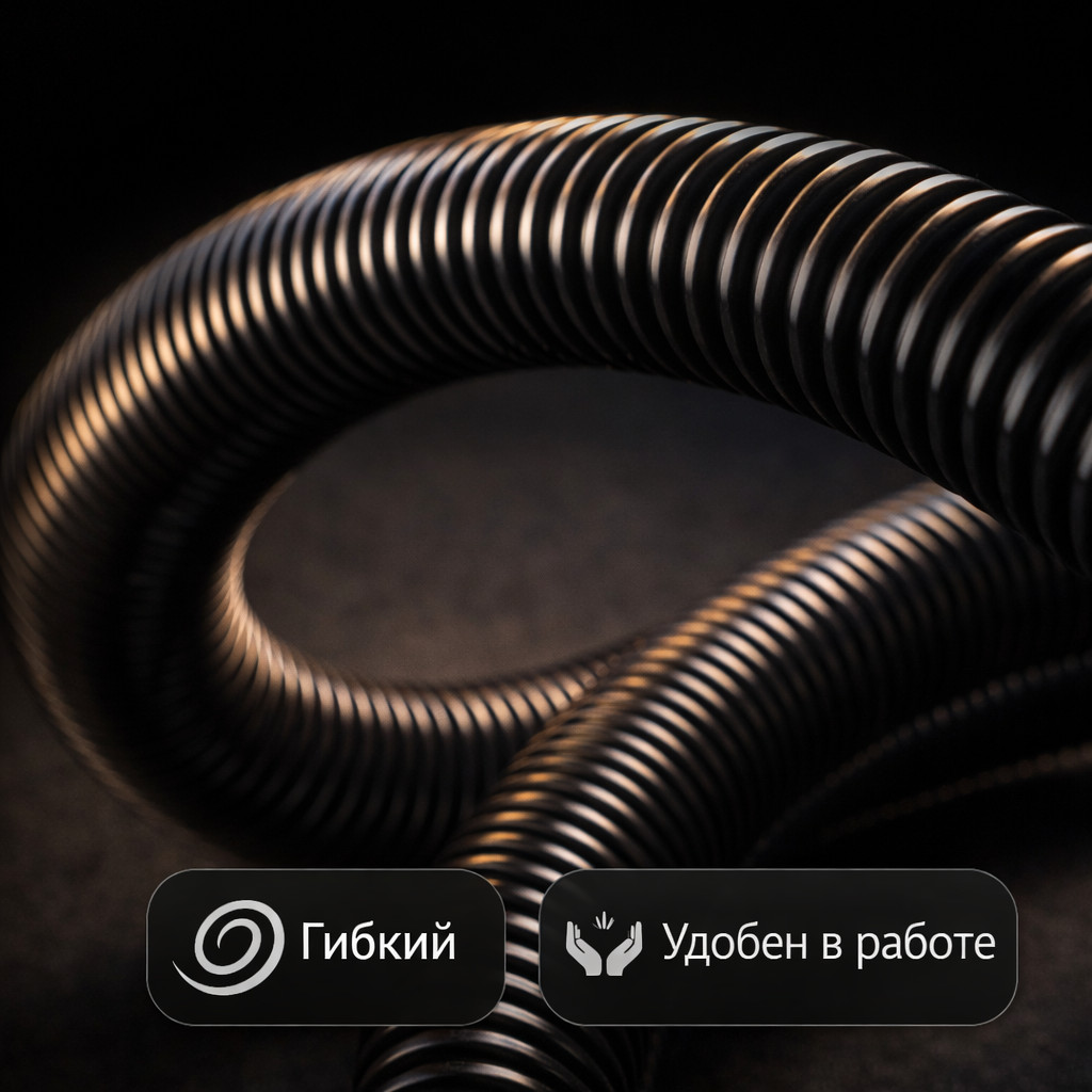 🧹📦 Шланг вакуумный D‑32 мм, бухта 30 м — HOVC32