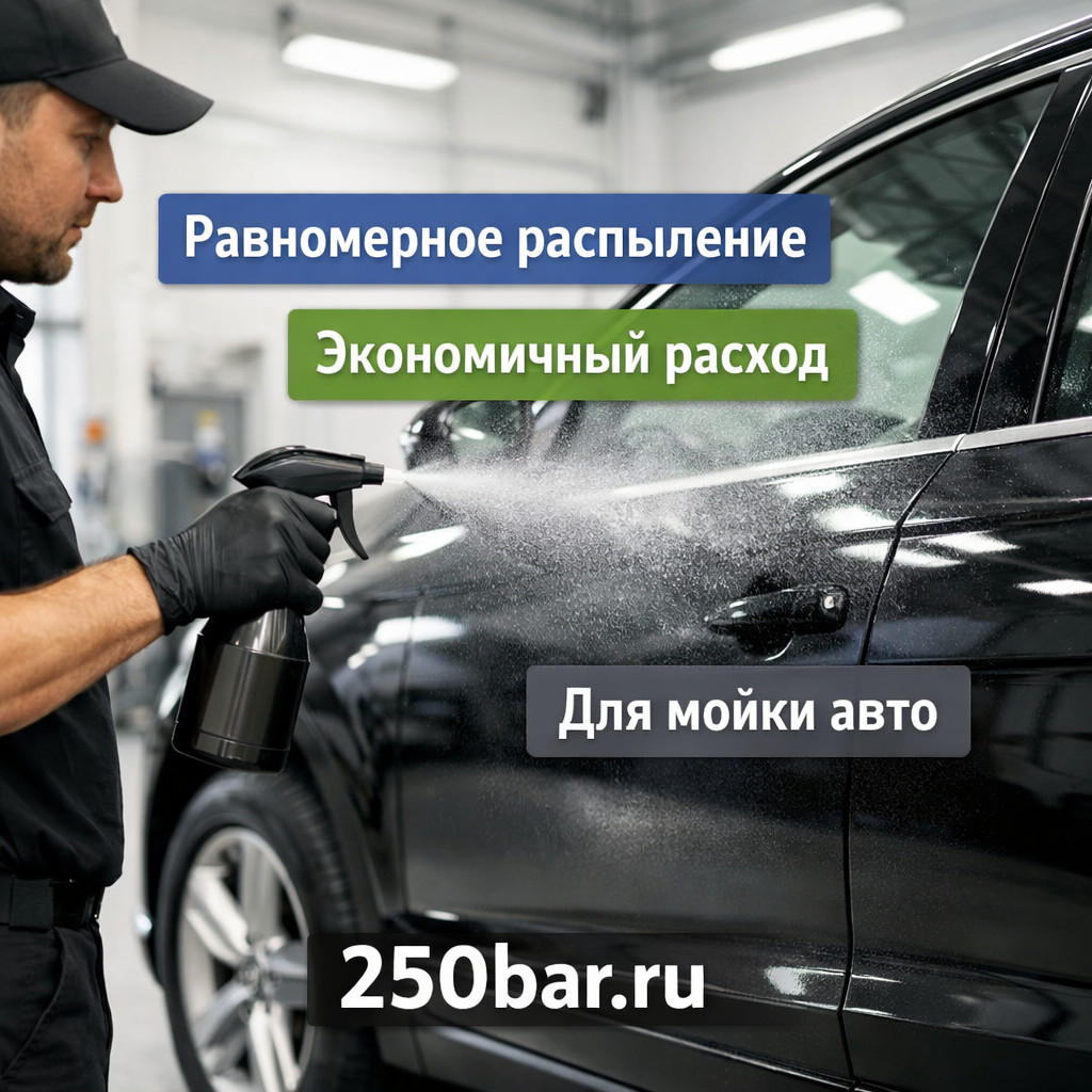 ⚫💦 Триггер‑распылитель 1 л, чёрный — для автомойки и детейлинга