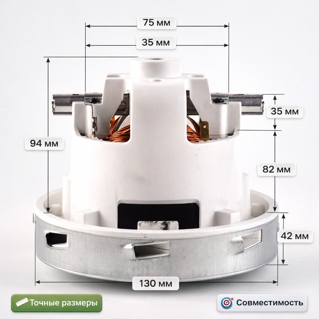 ⚡🌀 Турбина 1300W колокол 140 мм — Ametek 11 ME 65