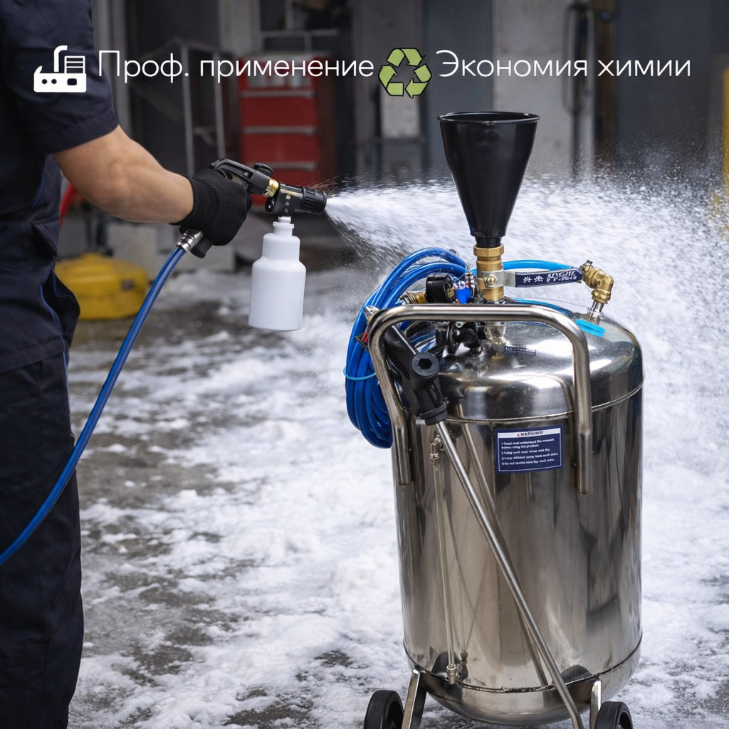 🧴✨ Пеногенератор 100 литров из нержавеющей стали M‑SCX/100C Маркетплейс высокого давления - 250bar.ru 3 🧴✨ Пеногенератор 100 литров из нержавеющей стали M‑SCX/100C 3