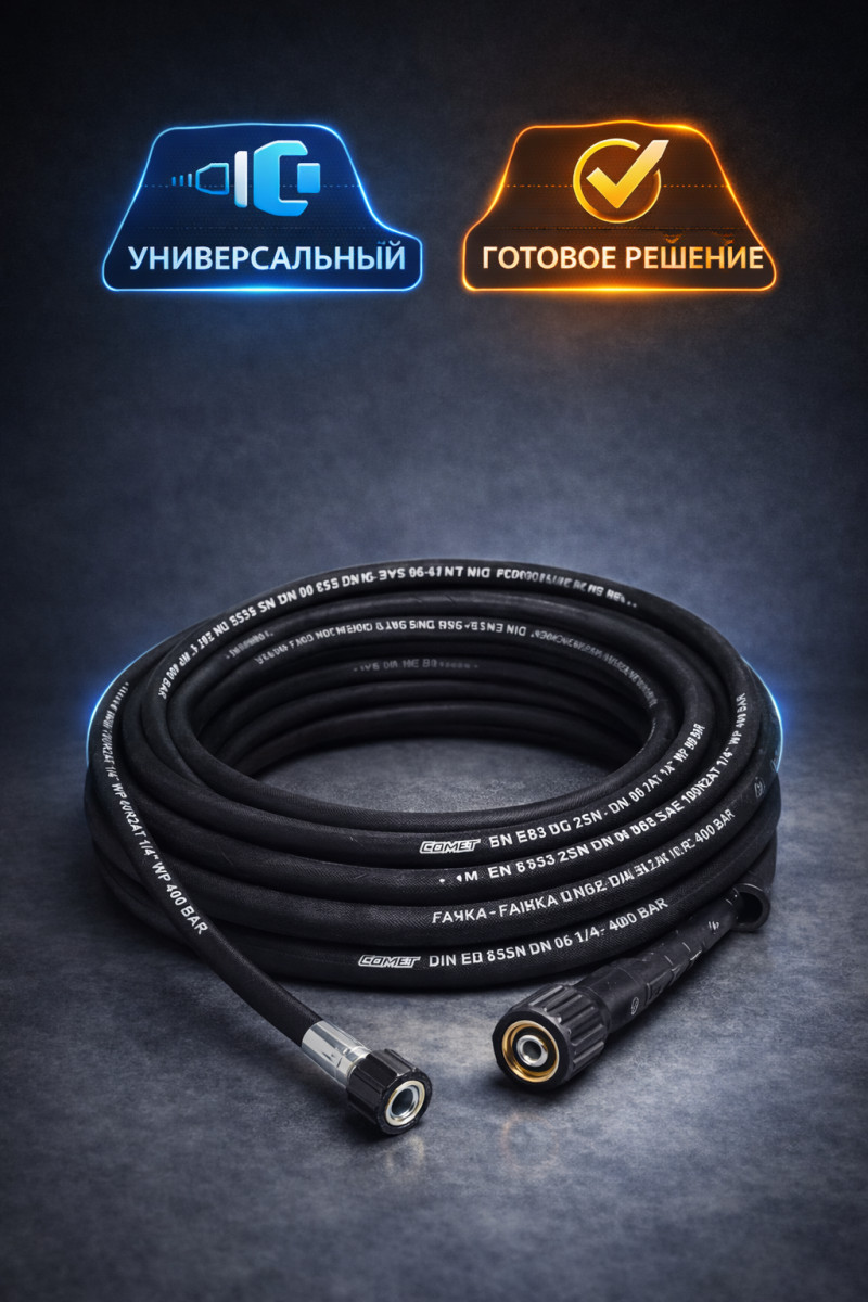 🧵 Шланг высокого давления DN6 SN2, 20 м, Г‑Г (опрессованный)