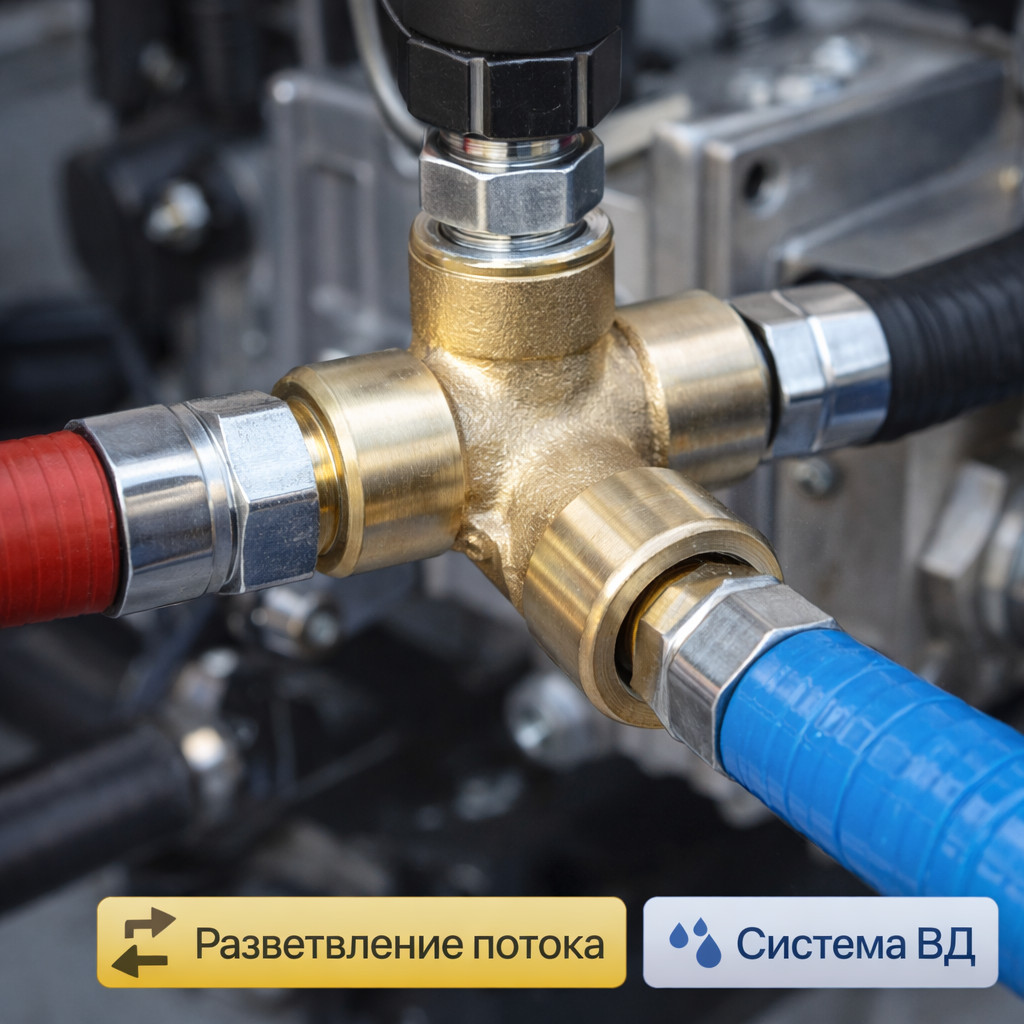 🔩🔀 Тройник 3/8″ ПМП латунный (Н–В–Н)