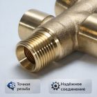🔩🔀 Тройник 3/8″ ПММ латунный (Н–В–В) 6