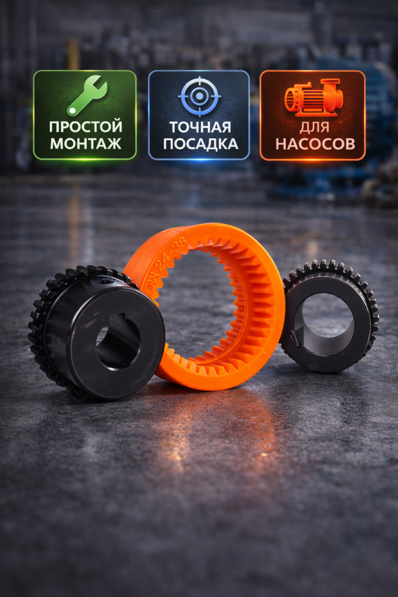 ⚙️🔗 Эластичная муфта 24 × 38 мм стандартная (2438TS)