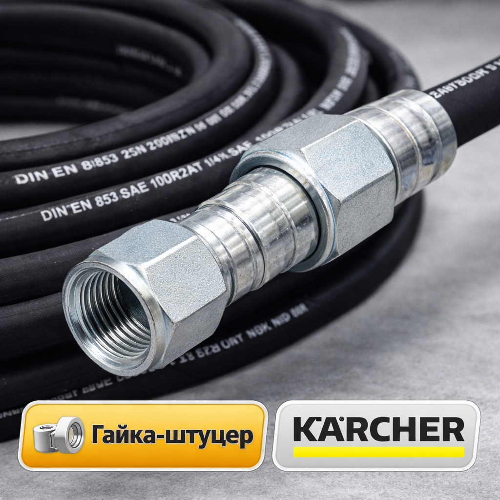 🧵 Шланг высокого давления DN6 SN2, 10 м, Г‑Ш (опрессованный)