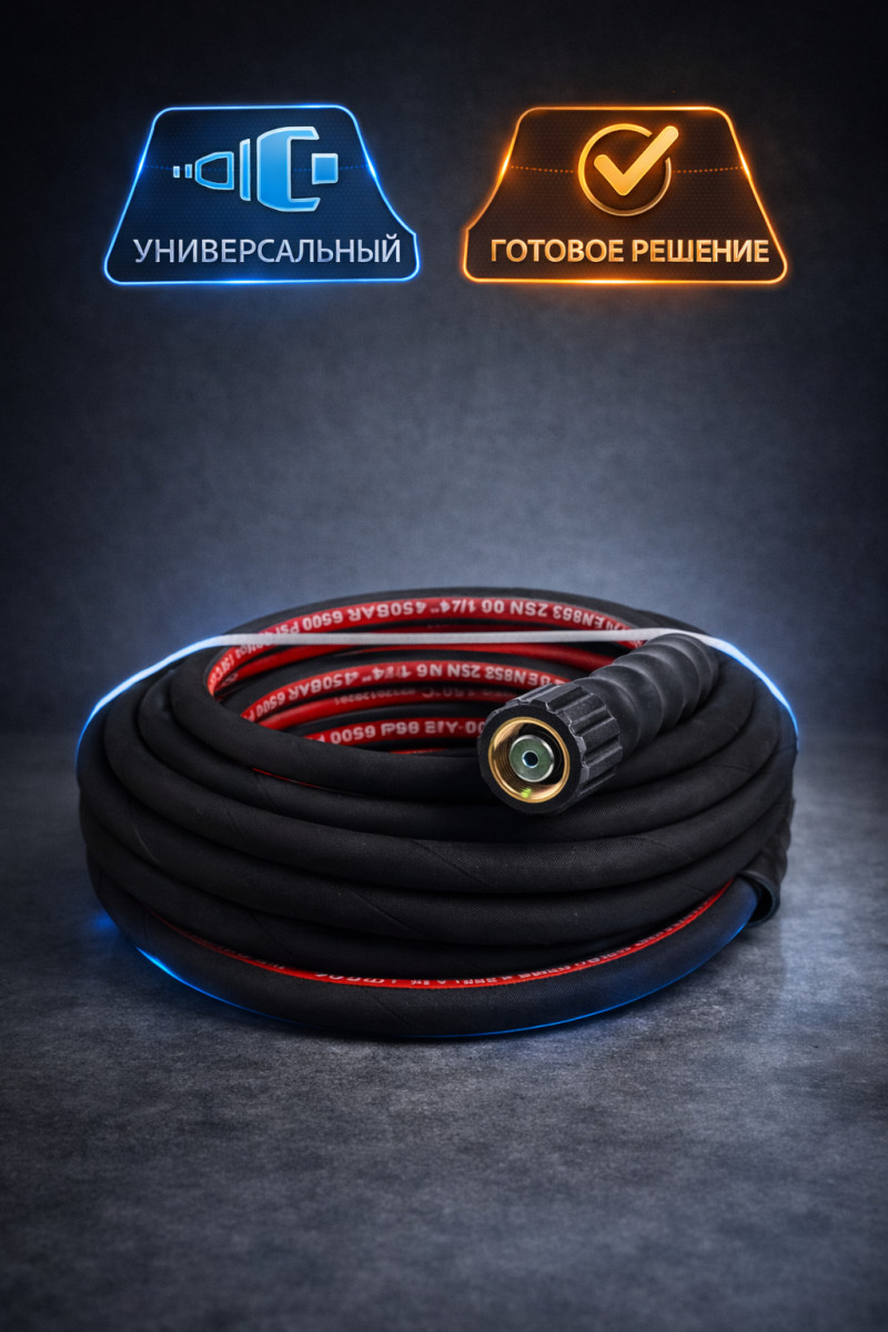 🧵 Шланг высокого давления DN6 SN2, 10 м, Г‑Г (опрессованный)
