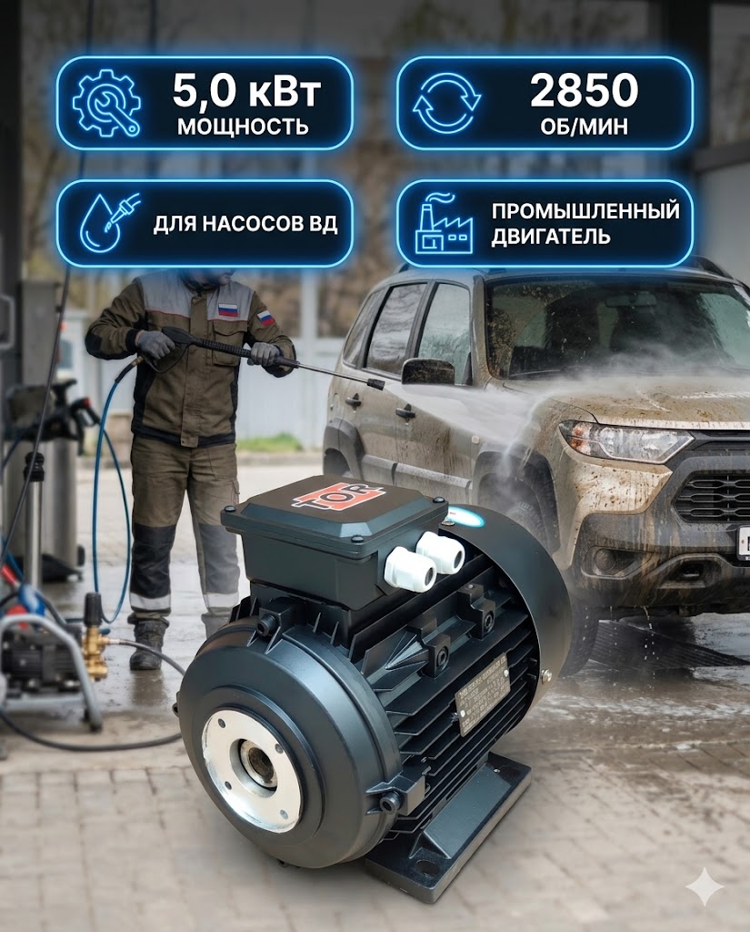 ⚙️🔌 Электродвигатель TOR 5,0 кВт 2850 об/мин (модель 28500) Маркетплейс высокого давления - 250bar.ru ⚙️🔌 Электродвигатель TOR 5,0 кВт 2850 об/мин (модель 28500)