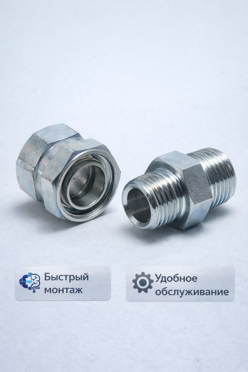🔩🔗 Переходник 3/8″ – 3/8″ американка HC02100