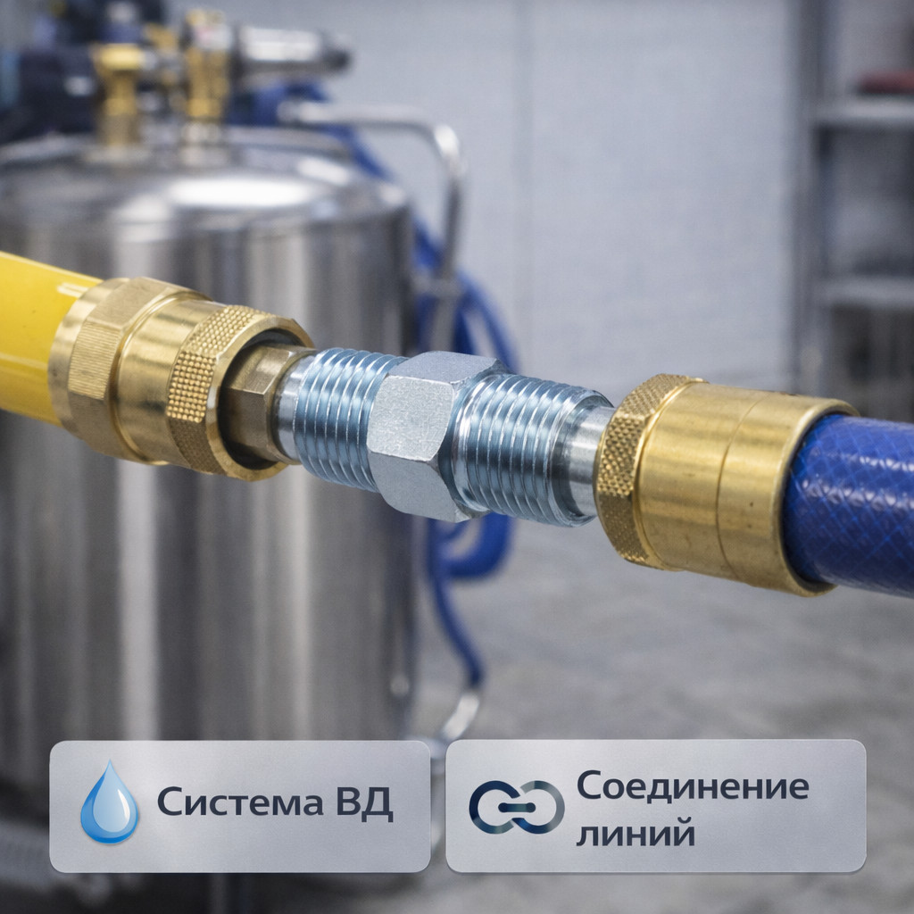 🔩⚙️ Переходник 1/4″ – 1/4″ оцинкованная сталь M‑00118