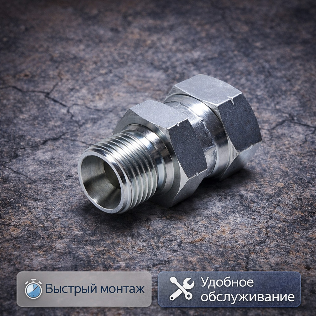 🔩🔗 Переходник 3/8″ – 3/8″ американка HC02100