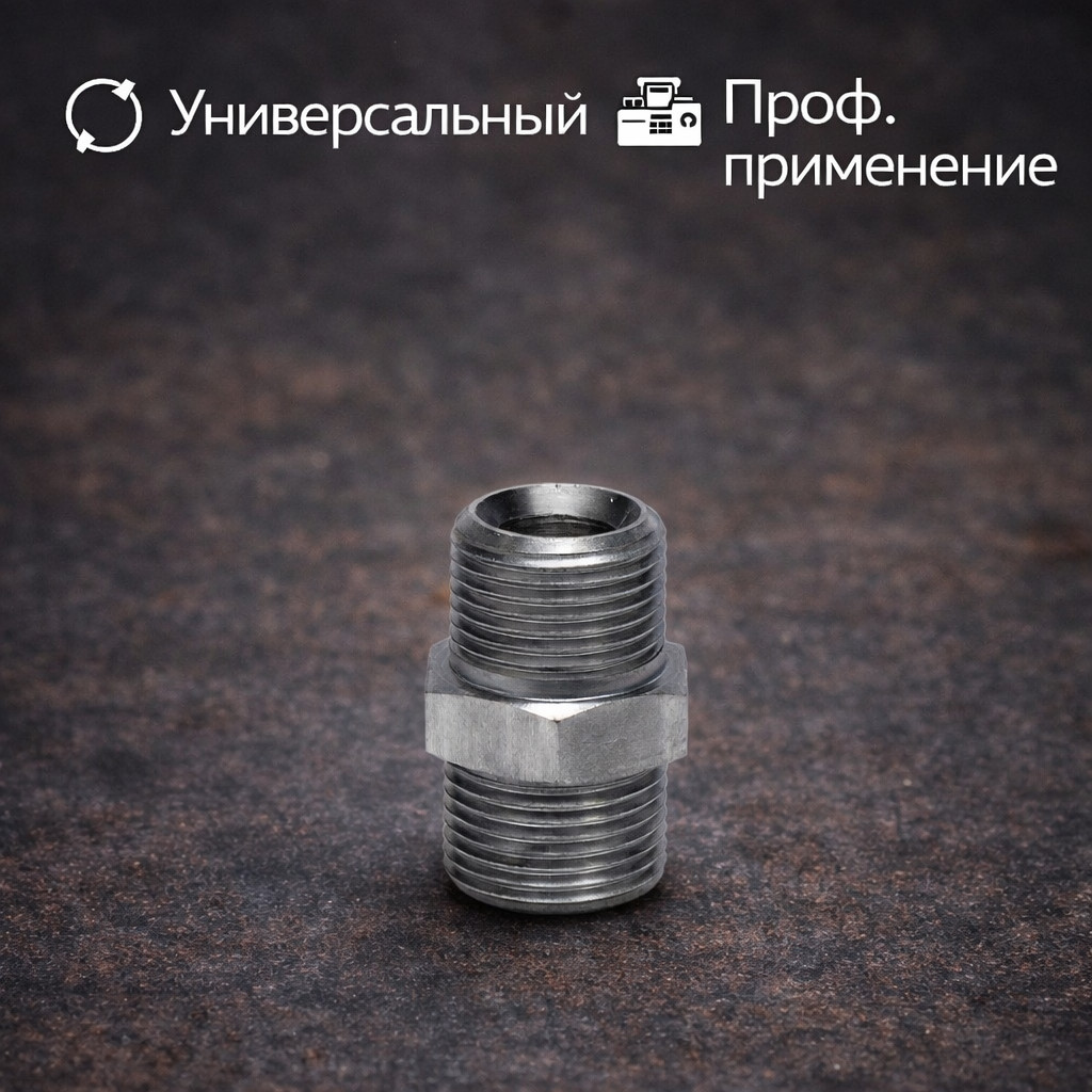 🔩✨ Переходник 3/8″ – 3/8″ из нержавеющей стали A10S‑38M38M