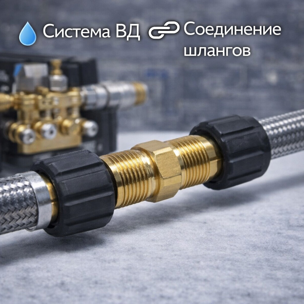 🔩🔗 Переходник М22 × 1,5 – М22 × 1,5 латунный A11B‑M22MM22M