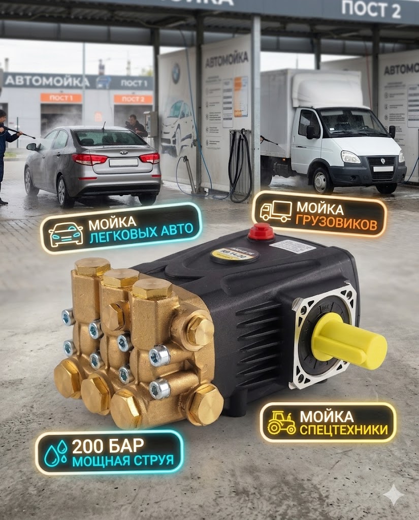 🔧💧 Плунжерный насос Annovi Reverberi RR 14.20 (200 бар, 14 л/мин)