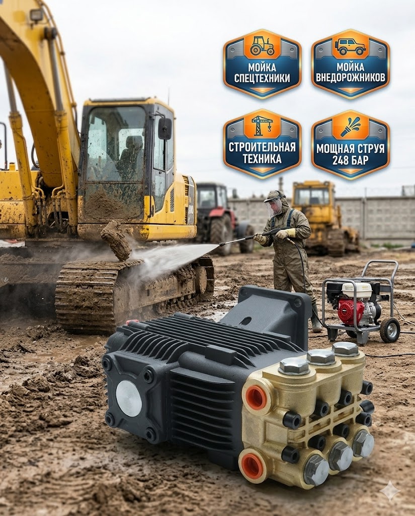 🔧💧 Плунжерный насос Danau DBD‑1807A5 (248 бар, 18,2 л/мин)